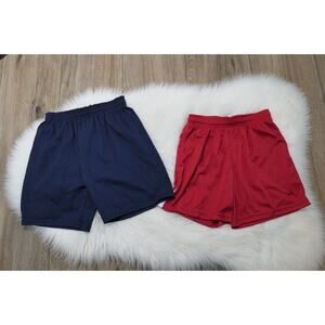 VINTAGE NWOT Youth Medium Gym Soccer Shorts lot - High Five & Signature